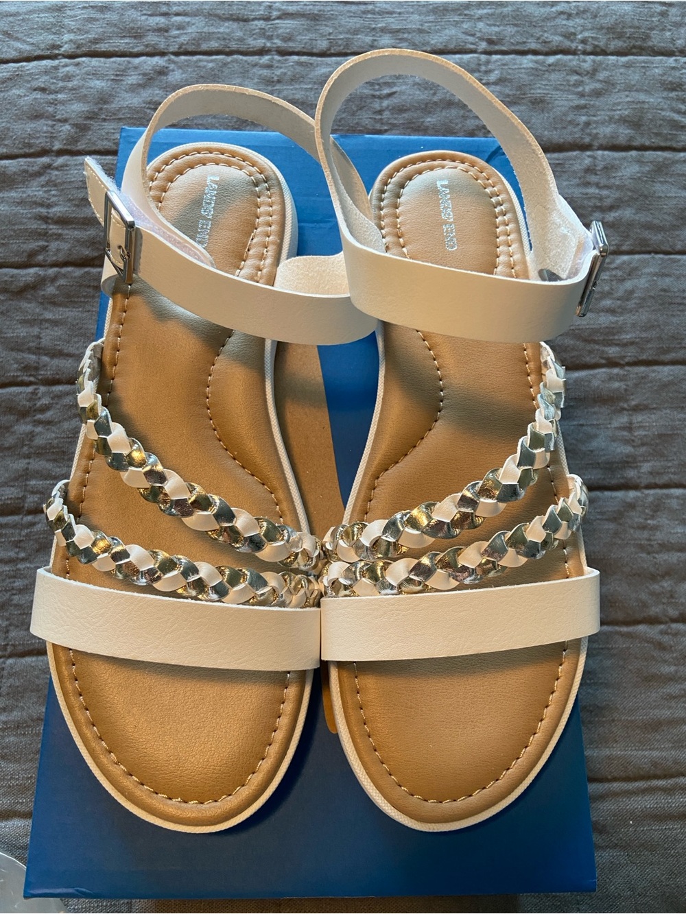 NWT Lands End Sandals NEW 7 Youth